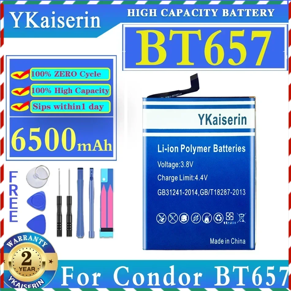 

YKaiserin 6500mAh Replacement Battery For Condor BT657 Batteries