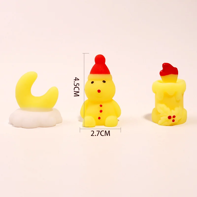 12-48pcs Christmas Mochi Squishy Toys set Claus, Snowman, Stocking Stuffers Christmas Treats Party Supplie gift