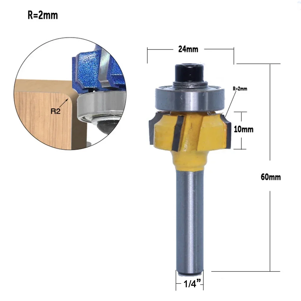 1/3pcs 4 Flutes Router Bit 4-Tooth Edge Banding Cutter Engraving Machine Trimming Milling Cutter Woodworking Tools R1 R1.5 R2