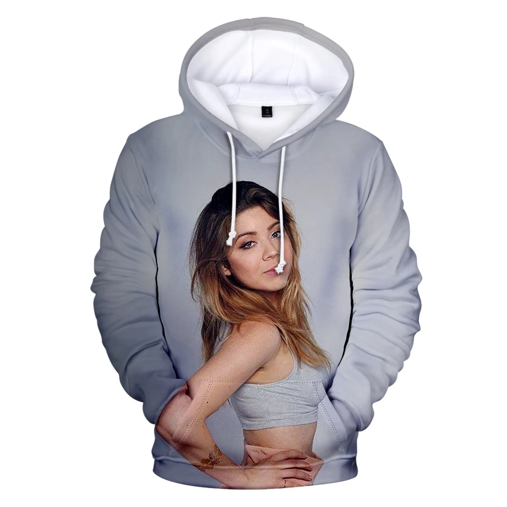 Jennette McCurdy-Sudadera con capucha para hombre y mujer, ropa de manga larga, estilo informal, 3D Pop Star, 202