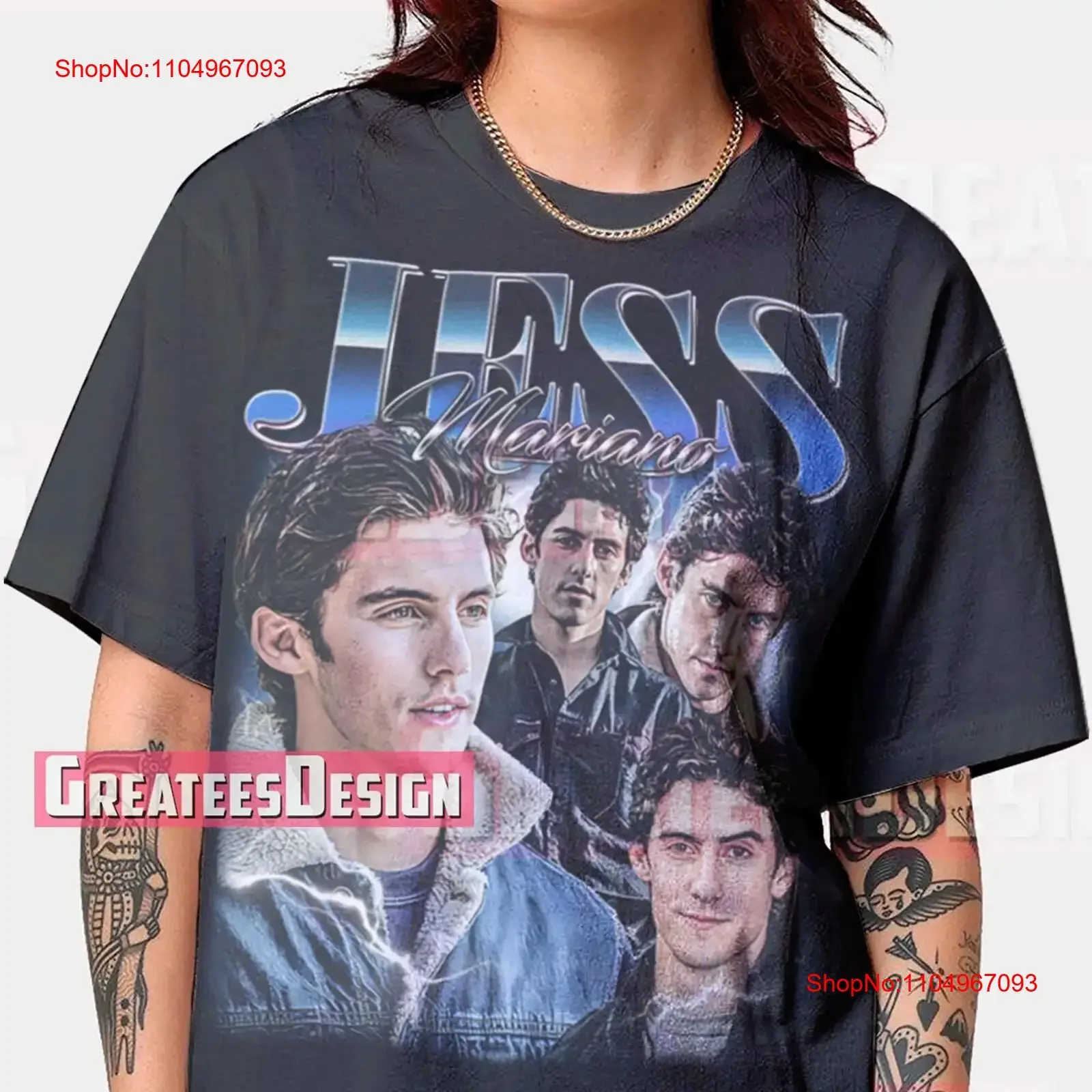 تي شيرت جيس ماريانو المحدود تي شيرت ميلو فينتيميليا كبير الحجم PK41 عتيق جرافيك مغسول ملابس مريحة مصممة #1
