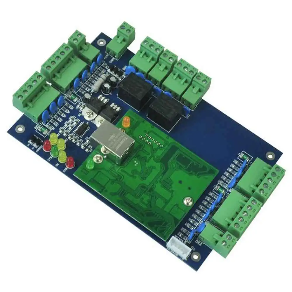 TCP/IP Two Door Access Control Board  Can Connect To Two Way Wiegand 26/34 Reader And Two Exit Button L02