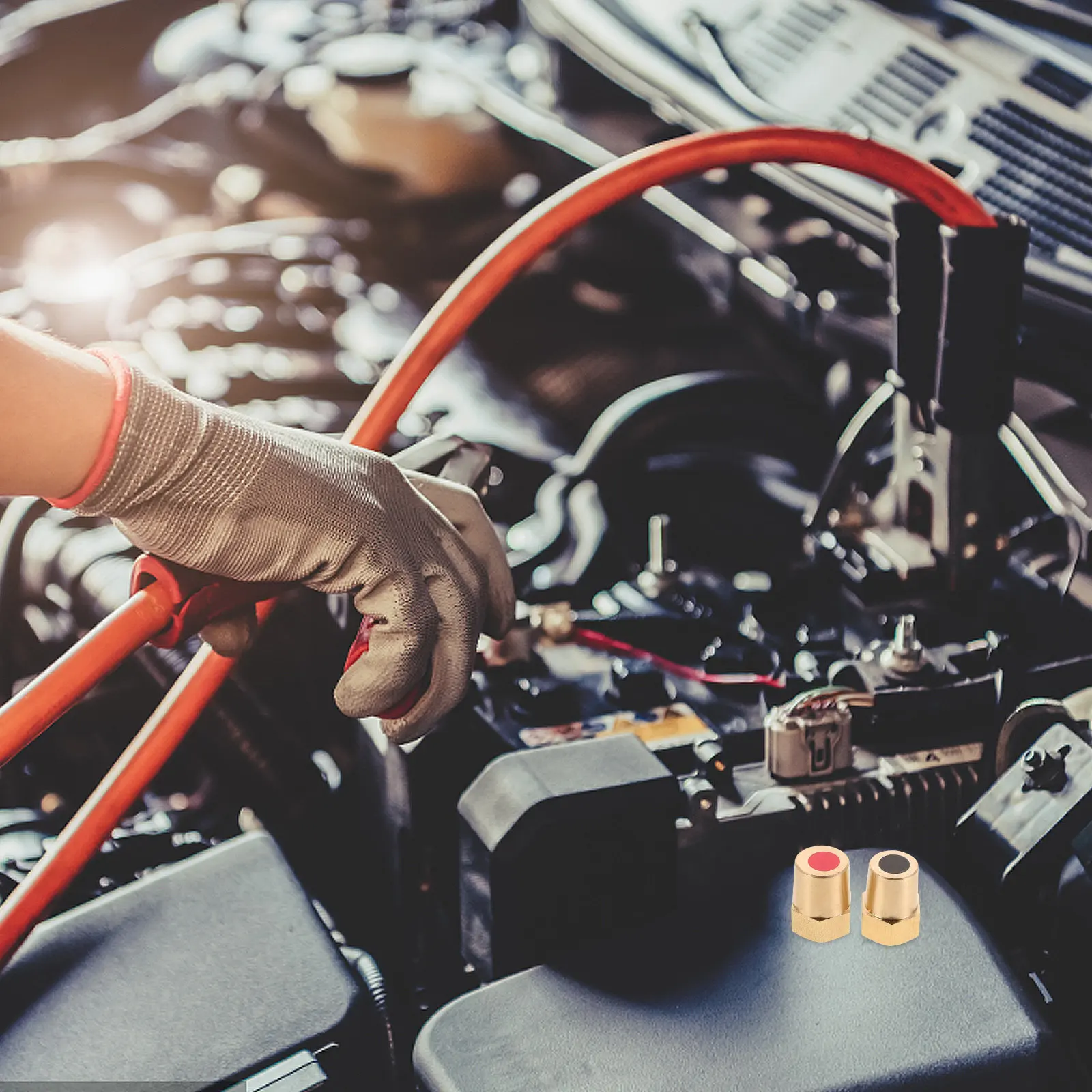 

Усиленный латунный адаптер для клемм с внутренней резьбой 8 мм, универсальный конвертер для зарядных портов для автомобилей, грузовиков, фургонов, морского транспорта