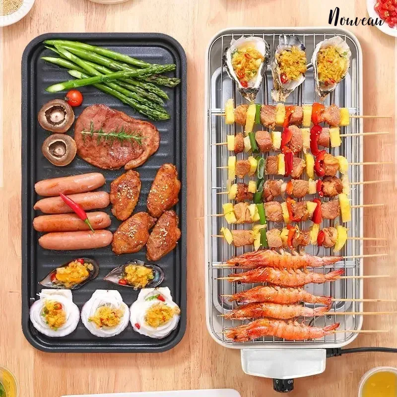 Electric barbecue oven Korean household non -stick baking sheet smoke barbecue machine room indoor iron plate shochu