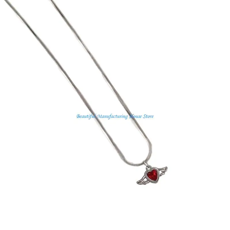 E56A Love Necklace Heart Pendant Clavicle Chain Fashionable Jewelry for Girls