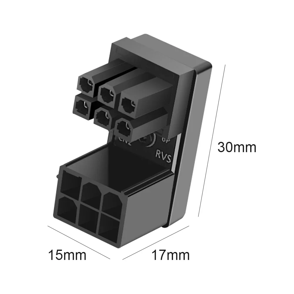 ATX 6Pin 8 Pin หญิงชาย 180 องศาหมุน Connector Power Adapter สําหรับเดสก์ท็อปกราฟิกการ์ด GPU Converter