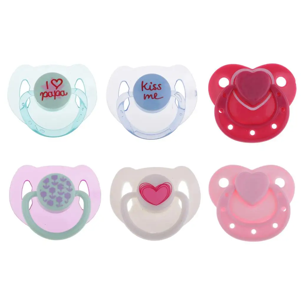 6 Colors Dummy Magnetic Pacifier for Reborn Baby Simulated Lifelike Doll Accs for Baby Doll