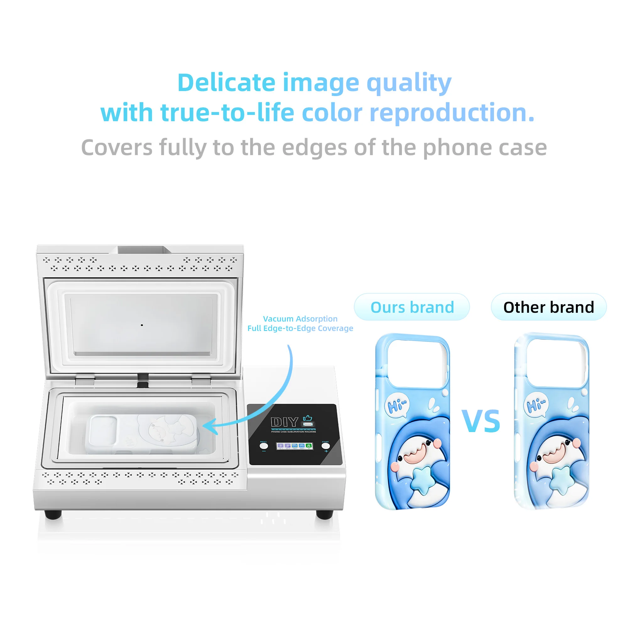 Sublimation Heat Press Machine for Phone Case Printing 3D Vacuum Transfer Equipment for iPhone Samsung Universal Fixture DIY Kit