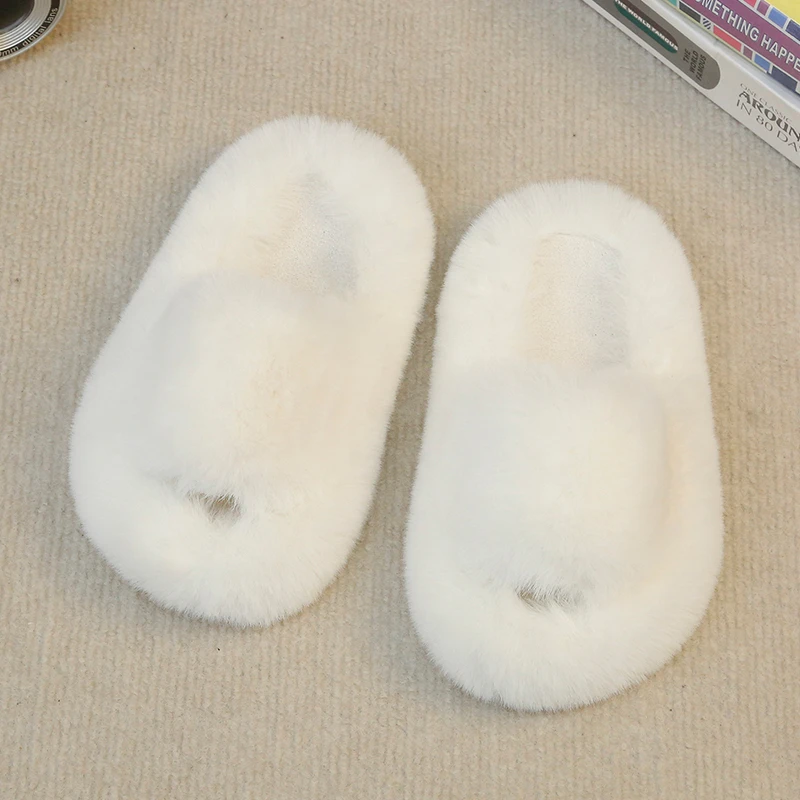 

2025 Children Casual Cotton Slipperys for Girls Winter New Fashion Korean Style Soft Bottom Anti-slippery Versatile Warm Shoes