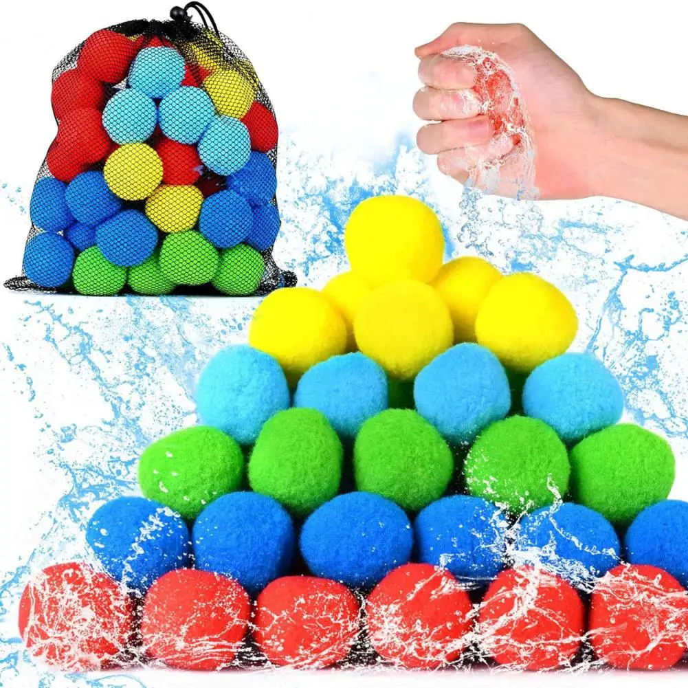 

Summer Water Play Water Balloons for Pool Parties Quick-fill Splash Balls for Kids Absorbent Outdoor Water