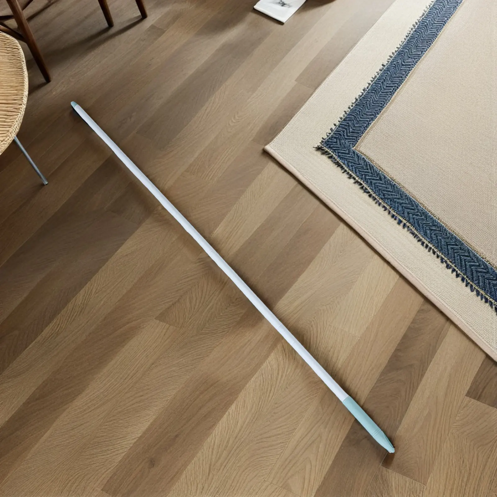 4 Sections Mop Replacement Handle Iron Rod American Thread Floor Broom Stick for Home Office Kitchen Cleaning Tool Set