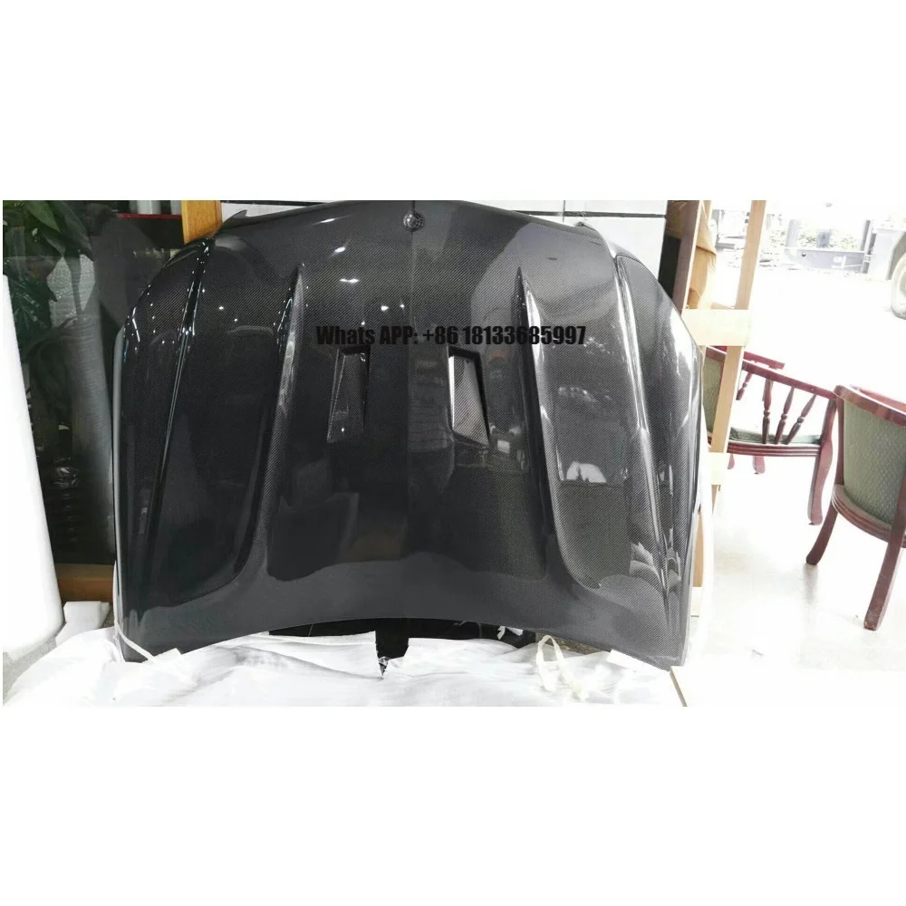 

Carbon Fiber Front Hood Fit for Benz C-Class W204 C63 2012-2014 Black S Style Bonnet High Quality