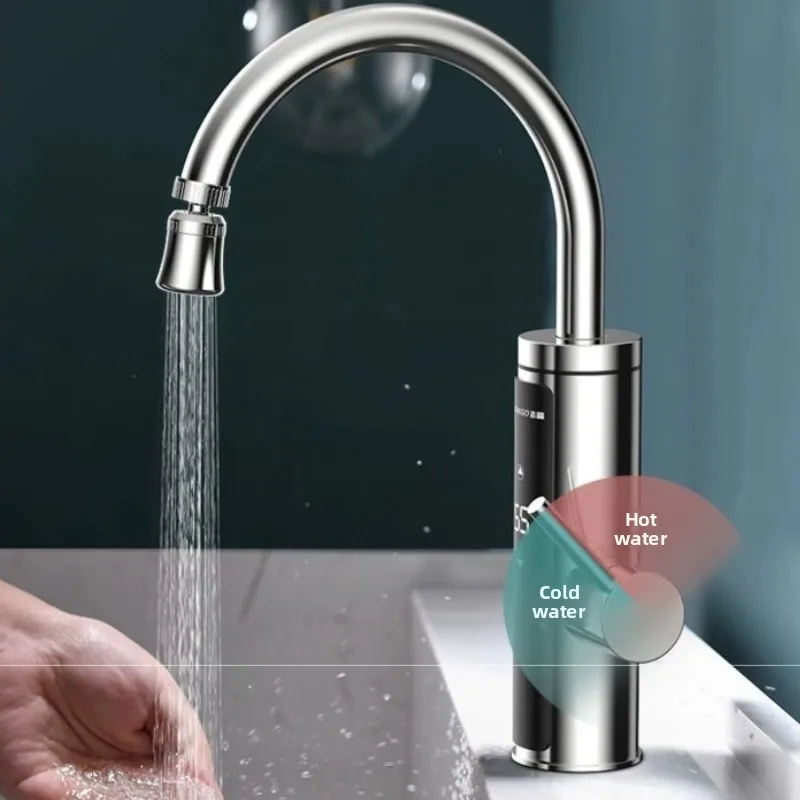 

3-Second Instant Hot Water Tap Heater,Kitchen Smart Temperature Control Faucet,All-Season Energy Saving Geyser