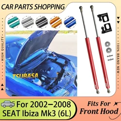 Hood Gas Struts for SEAT Ibiza 3rd 6L 2002-2008 Front Bonnet Modify Lift Support Spring Carbon Fiber Damper Absorber Verins Rod