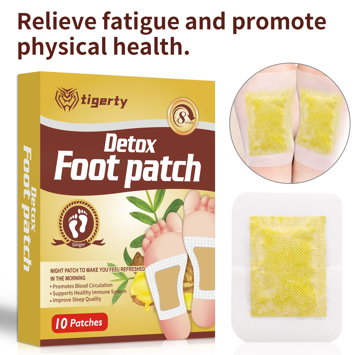 

10patches/box, trending products detox foot pads Deep elimination of impurities in the body, awakening vitality, Foot Patch