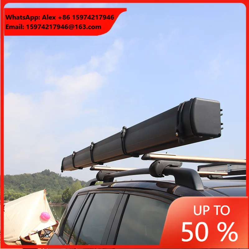 4x4 Off-Road Retractable Aluminium Awning With LED Light Strip 200x250cm Car Awning Tent Made Of Oxford Fabric For Camping