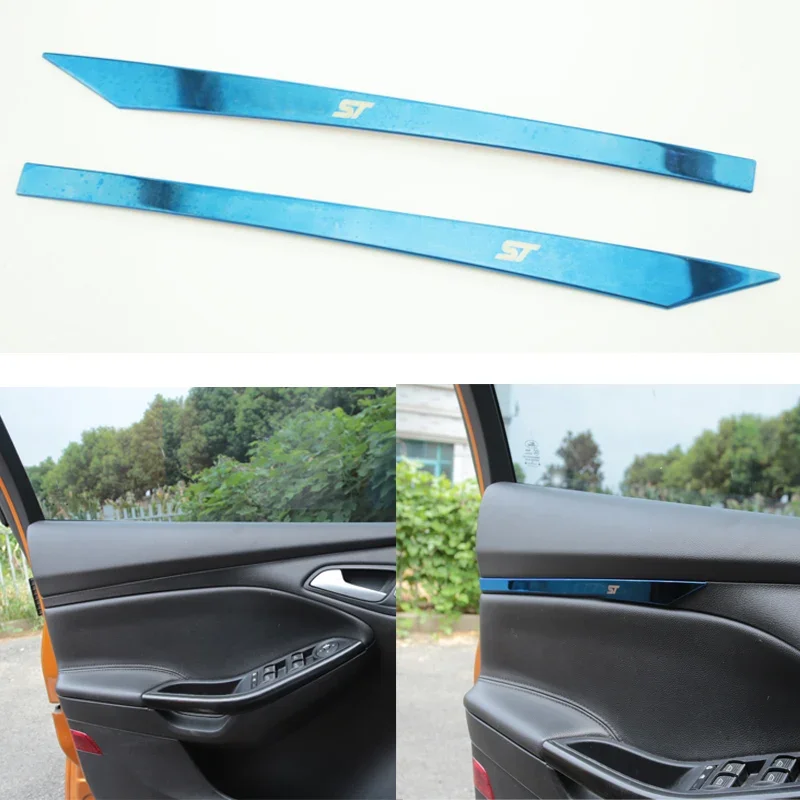 Automobile door interior decorative strip door frame patch For Ford Focus 3 4 MK3 MK4 2012-2017 car accessories