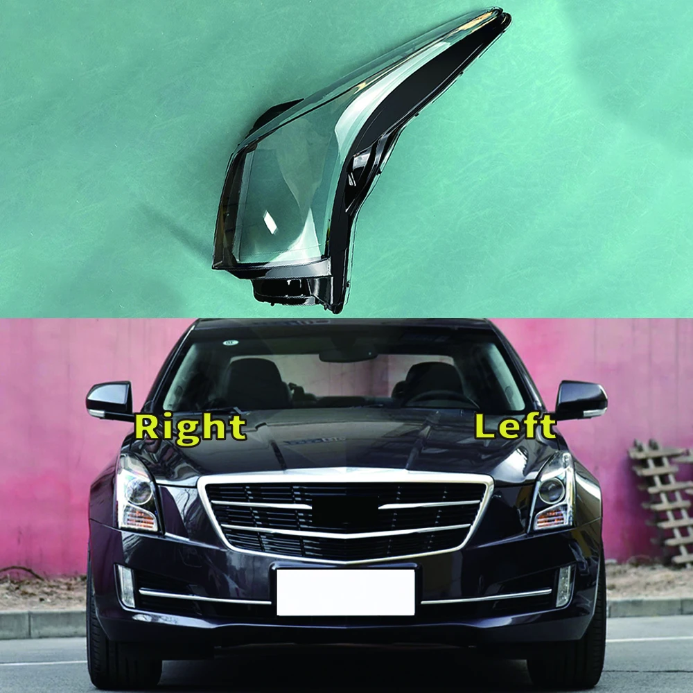 

For Cadillac ATS ATSL 2013-2019 Headlight Cover Transparent Headlamp Shell Lamp Shade Lens Replace Original Lampshade Plexiglass