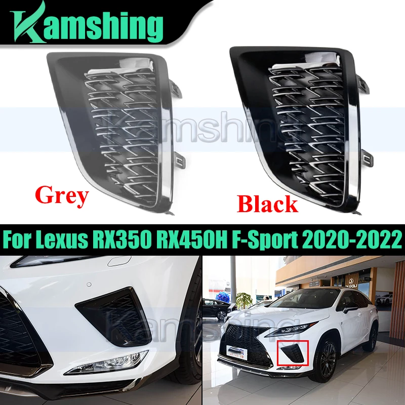

Car Front Bumper Foglight Frame For Lexus RX350 RX450H F-Sport 2020-2022 Front Bumper Grille Foglamp Cover