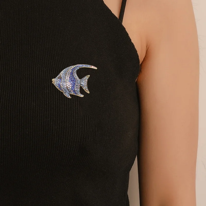 Rhinestone Lovely Crab Brooches for Women New Sparking Sea Animal Party Casual Brooch Pin Gifts