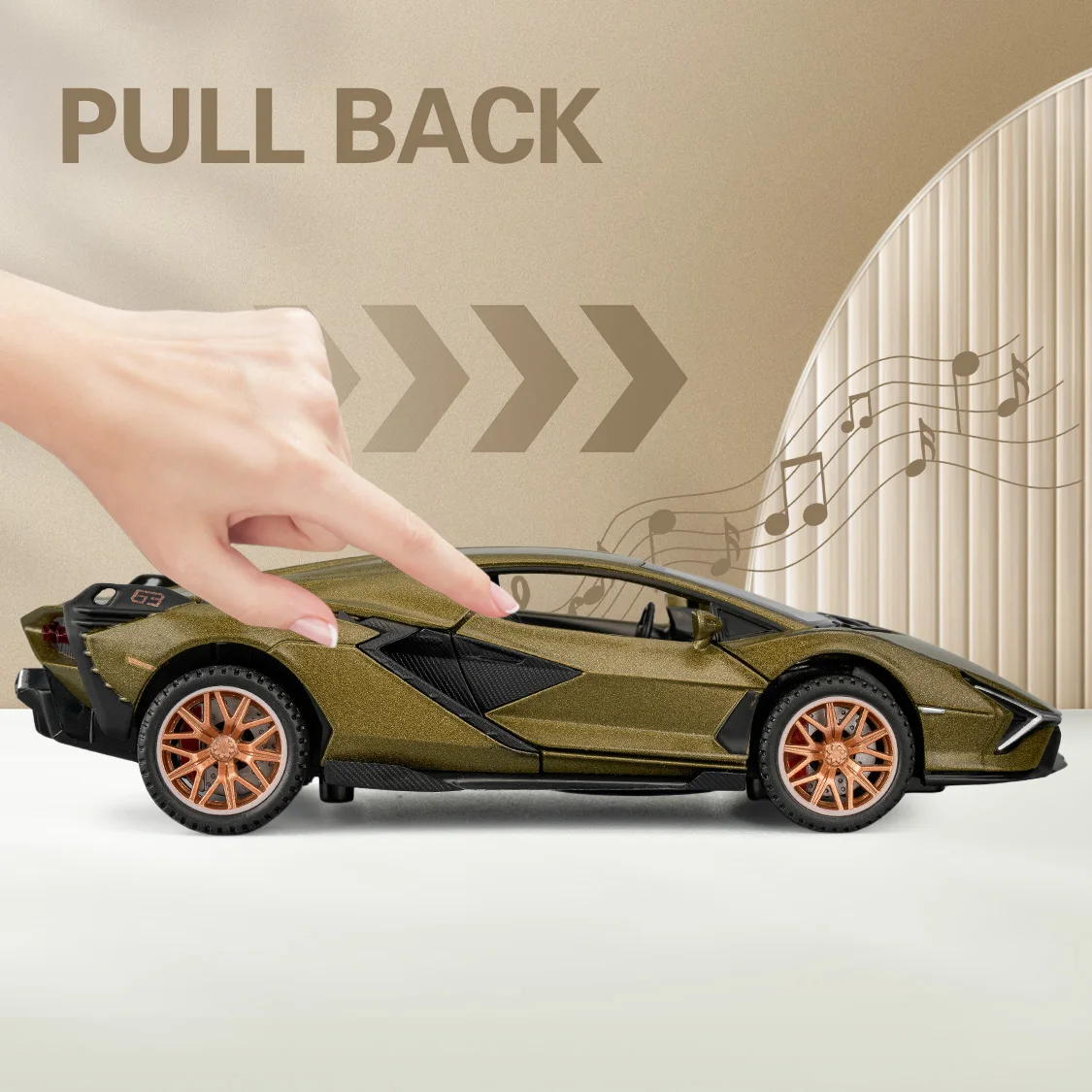 Simulatie 1:32 Lambo Legering Super Auto Model Geluid Licht Collectief Miniatuur Voiture Kinderen Jongen Diecast Speelgoedauto