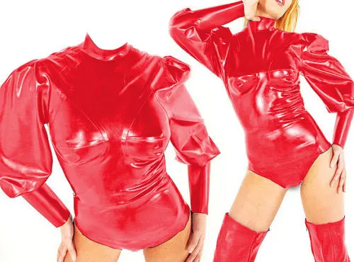 

Latex Rubber Gummi Ladies red fancy dress ball uniformGanzanzug Anzug Suit Size XS~XXL