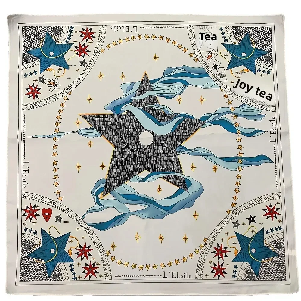 Hot Sale Of The Season New Summer Tarot Card Fate Lover Series Printed Silk Square Scarf Women's Fashionable Small Silk Square S
