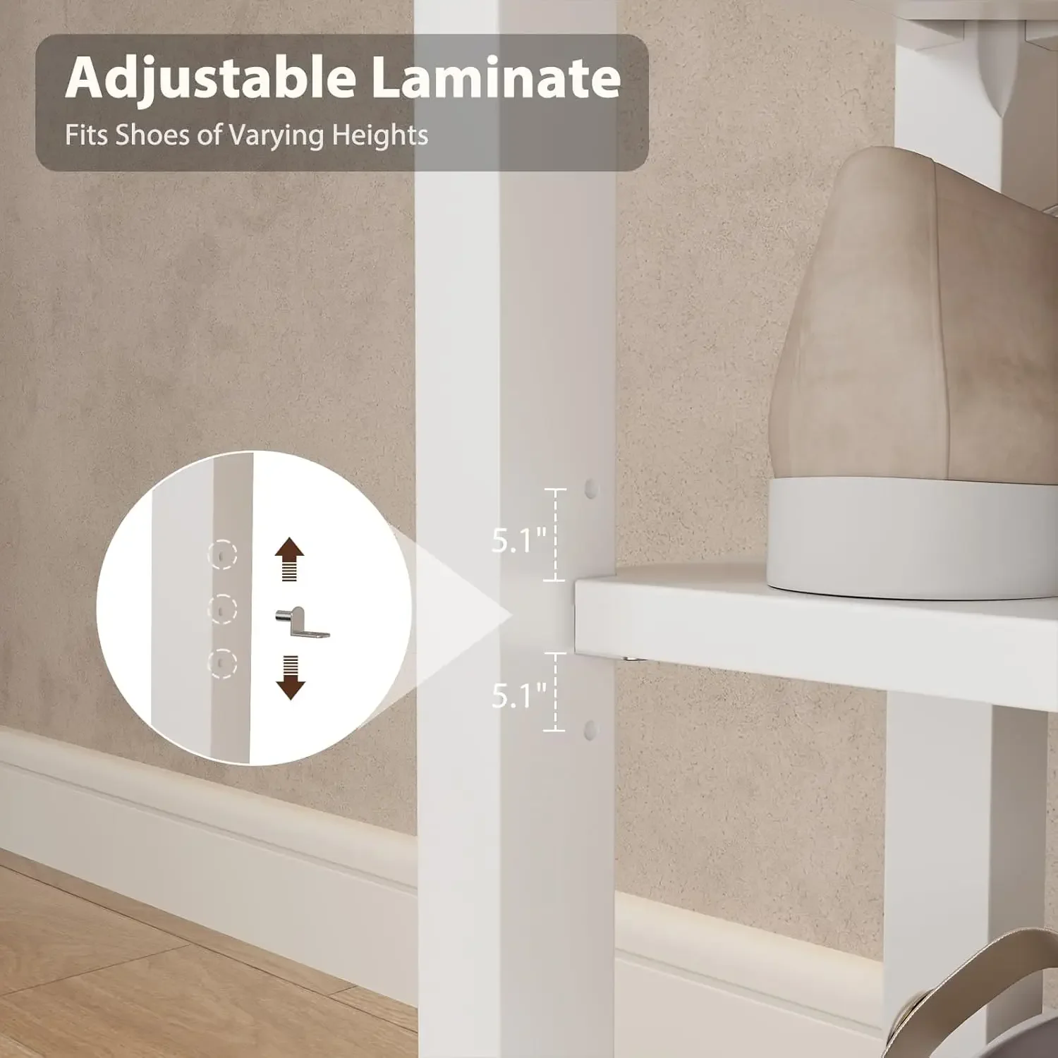 

Экологичная деревянная скамья-обувница для прихожей, 2-уровневая полка для обуви у входной двери, скамья с местом для хранения для прихожей