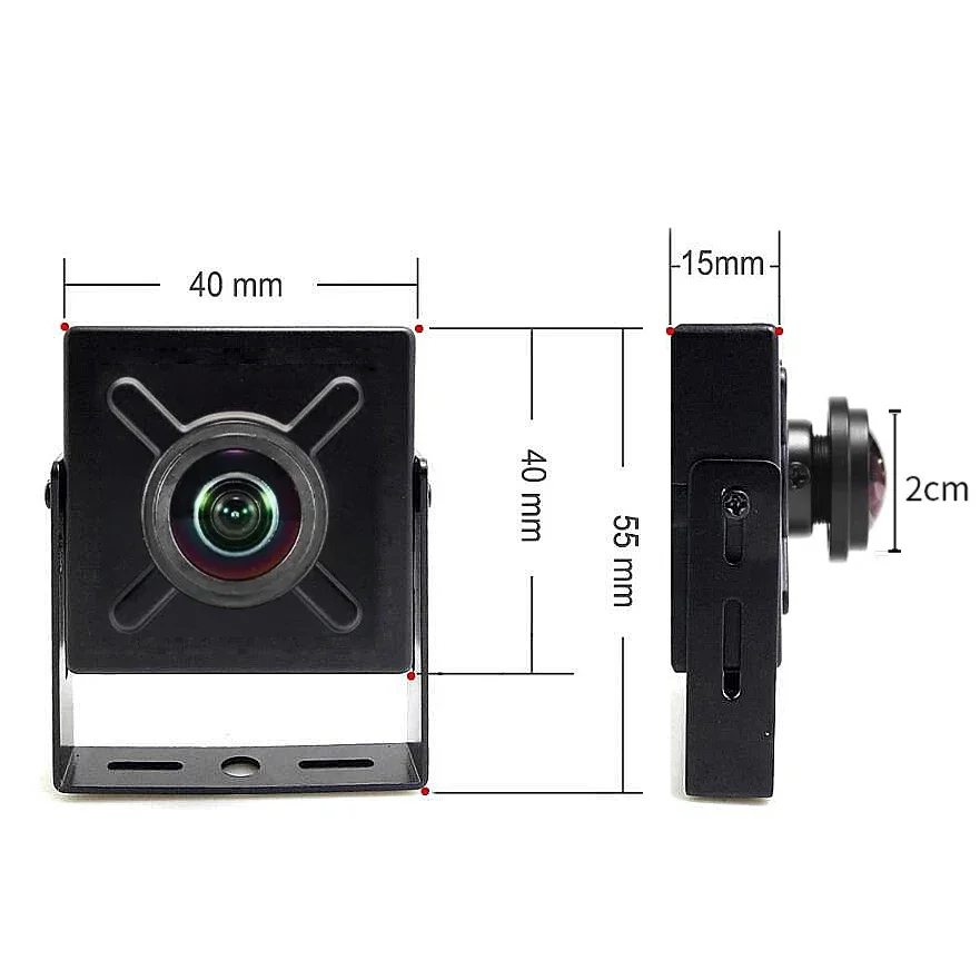 Microfone de áudio 4MP Panorama 1.7mm FishEye HD Metal Mini Câmera IP 48VPOE H265 ONVIF Pequeno Micro Armazenamento em nuvem interna Rosto Xmeye ICSEE