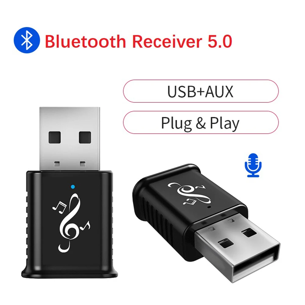 2 In 1 USB  5.0 Transmitter Receiver AUX Audio Adapter For TV/PC/Car Bluetooth Adapter 3.5aux Bluetooth Receiver Stereo