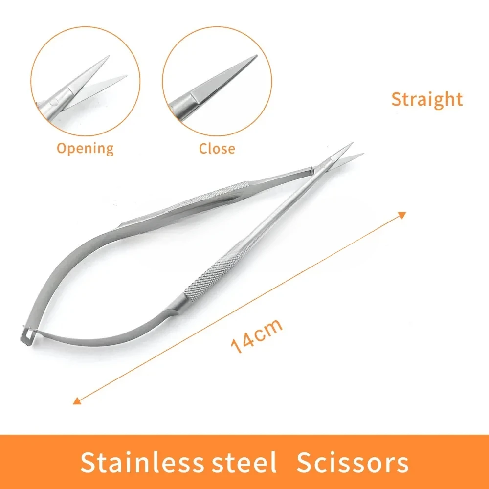 

Micro Cornea scissors 12.5-18cm Hand tool Surgery stainless steel Ophthalmic Instrument
