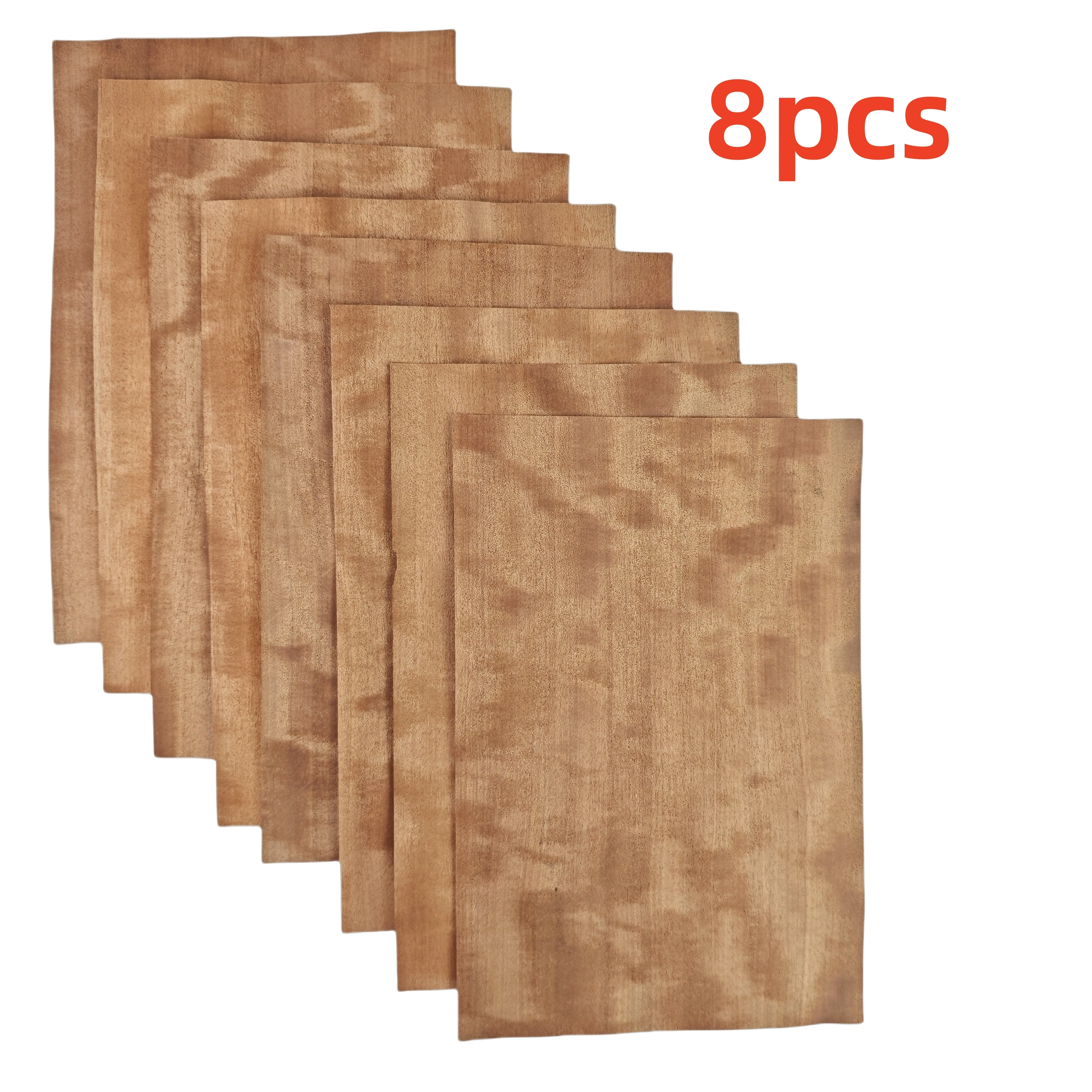 

8pcs 0.4-0.5mm Natural Magley Shadow Wood Veneer thin wood sheets L:300xW:180mm