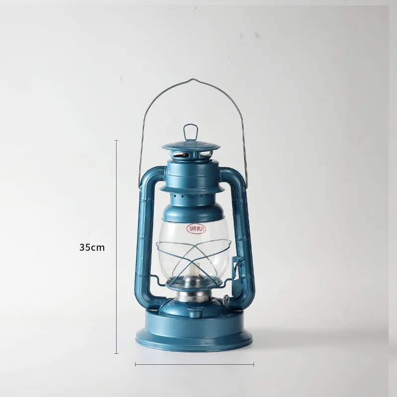

#90 Blizzard Hurricane Oil Lamp Burning Lantern Blue 35cm(13.8") Height(blue)