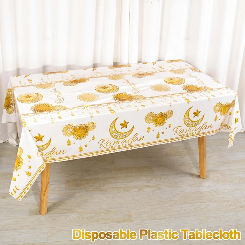 Ramadan Decor Tablecloth EID Mubarak Decor For Home 2024 Ramadan Kareem Islamic Muslim Party Eid Al Adha Gifts Happy Eid Al Fitr
