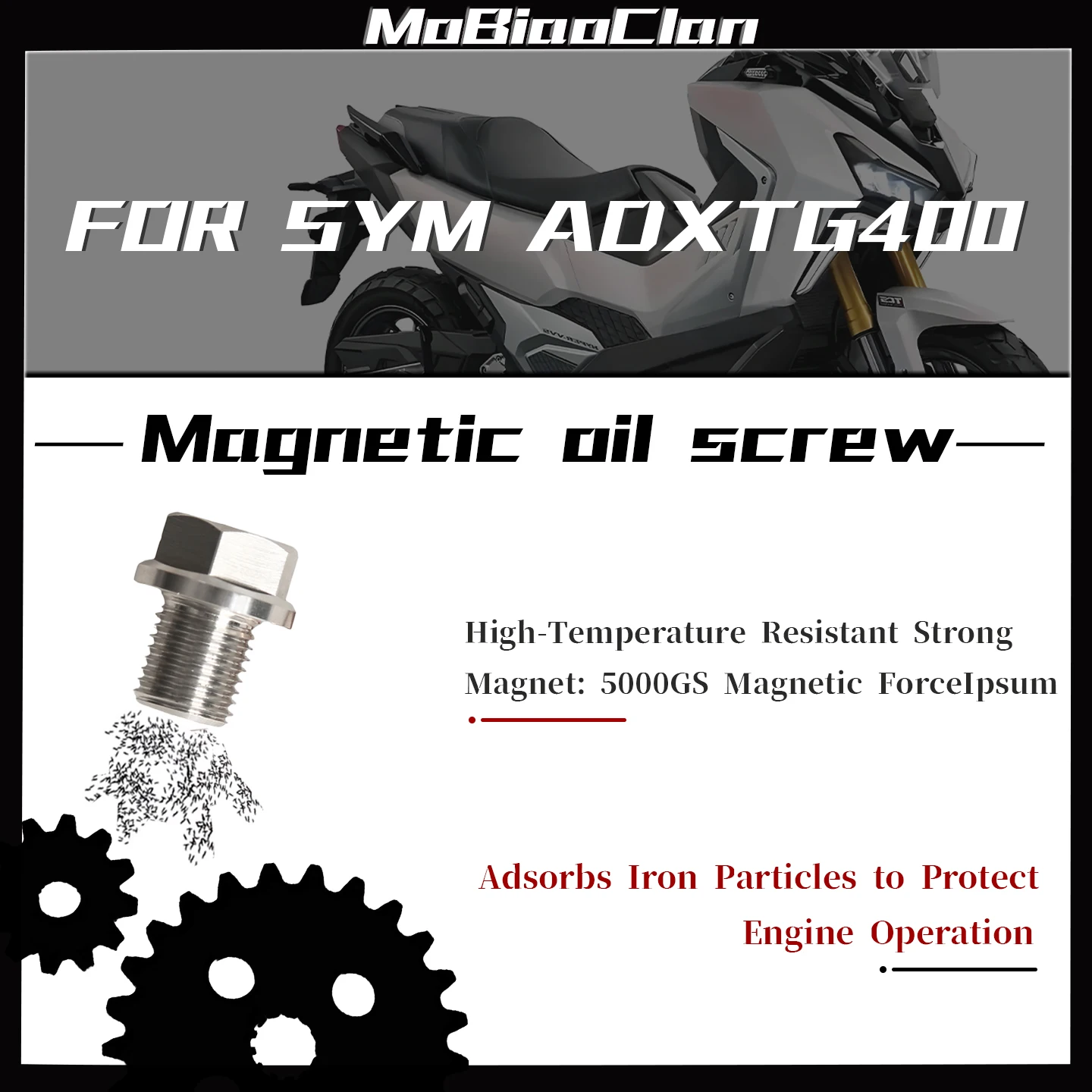 For SYM ADXTG400 ADXTG 400 Adxtg400 adxtg400 Magnetic Oil Drain Sump Nut 304 Stainless Steel Oil Drain Plug Screw accessories
