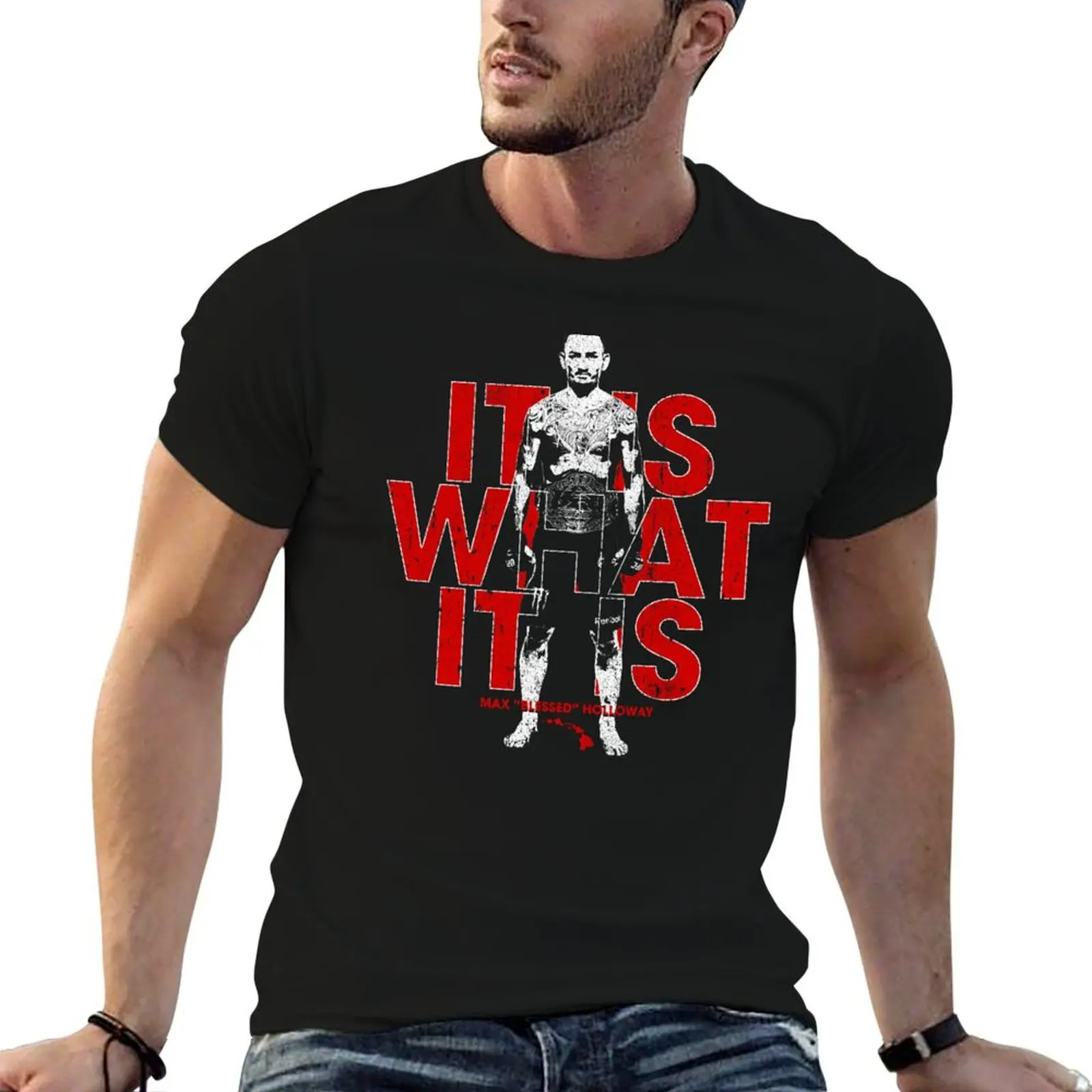 Футболка It Is What It Is - Max Holloway, повседневная футболка большого размера