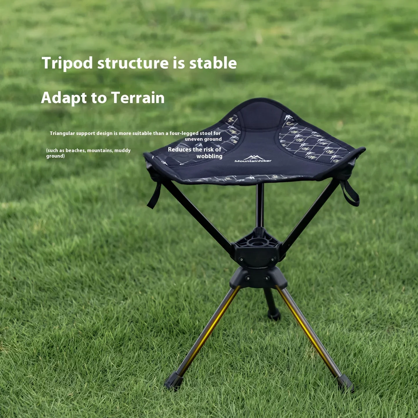 Mountainhiker New 360° Rotation,Ultralight Portable Folding Stool,Compact Outdoor Camping Chair,Picnic,Fishing, Camping Stool