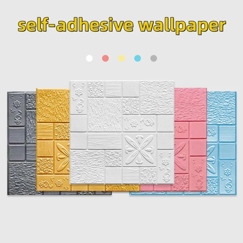 

12pcs 3D Wall Sticker Wallpaper Waterproof Self Adhesive 3D Foam Faux Brick Wall Sticker Living Room Kids Bedroom Home Decor