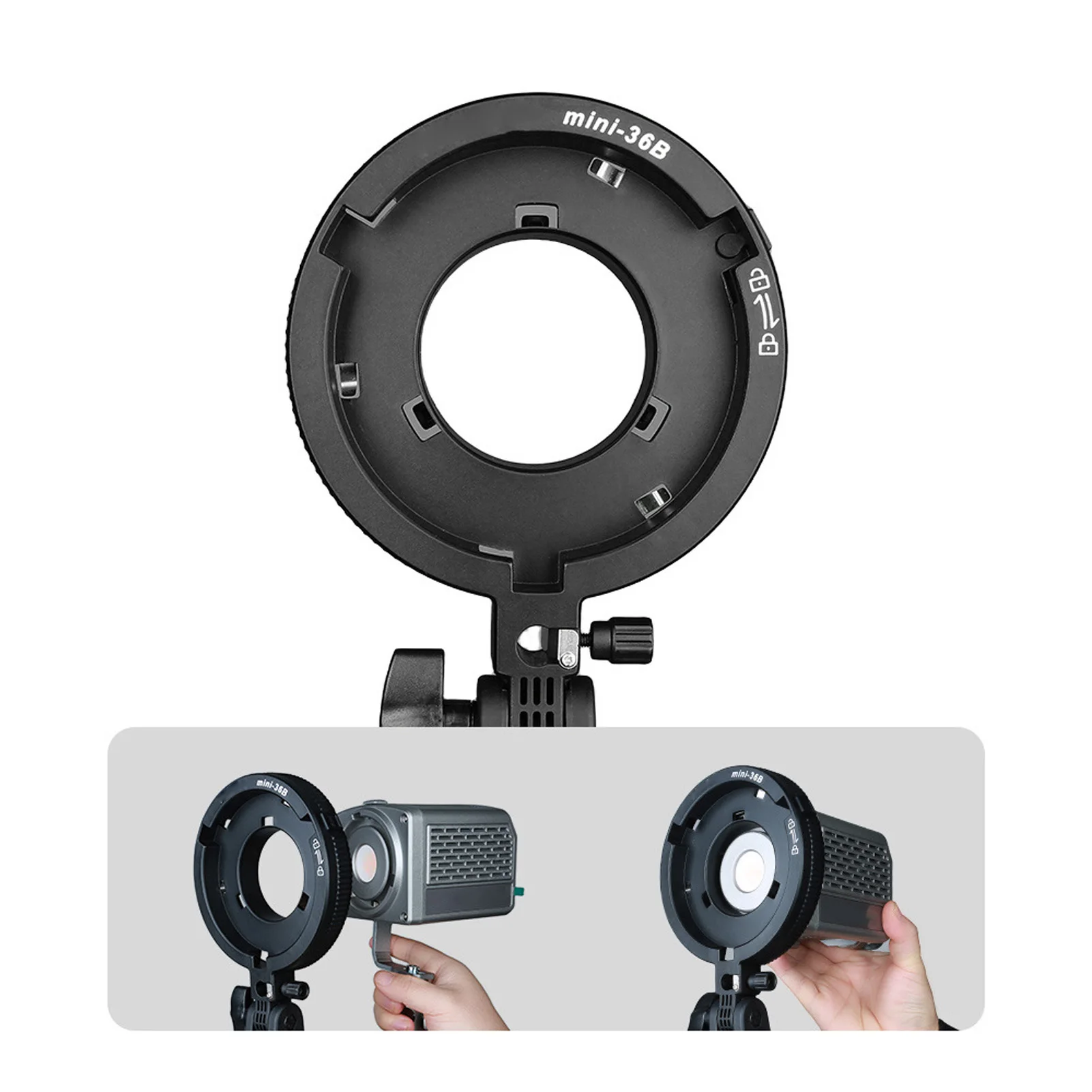 Camera Flash Bracket Holder Strong Support Aluminum Alloy 0.65 Inch Connector Compact Camera Flash Mount Adapter for Softbox