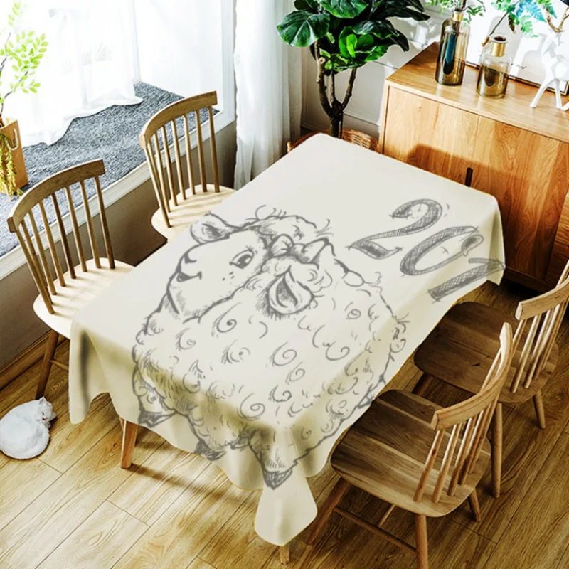 Tablecloth Waterproof Oil-proof Tablecloths Printing Various Patterns Table Cover Wedding Decoration Picnic Blanket Tapete Nappe