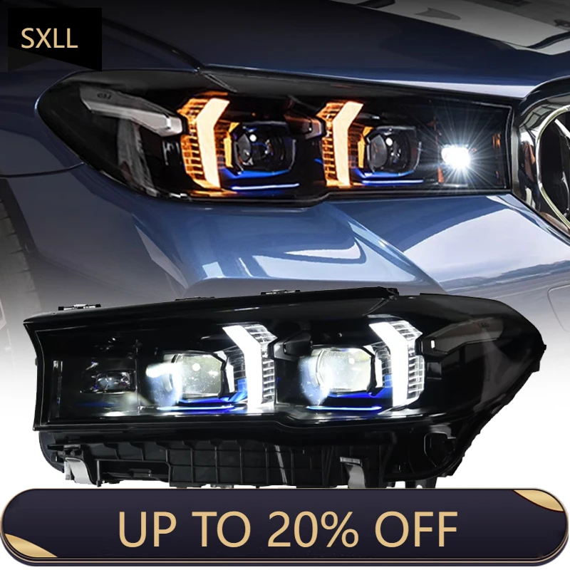 SXLL ل G30 G38 صمام ثنائي باعث للضوء المصباح 2018-2023 المصباح 525i 530i M5 DRL بدوره إشارة عالية شعاع الملاك العين العارض L