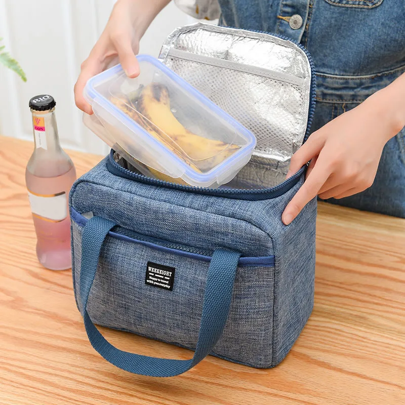 

Women Men Large Thermal Dinner Box Food Case Bags Waterproof Insulated Lunch Bags Oxford Travel Tote Necessary Picnic Pouch