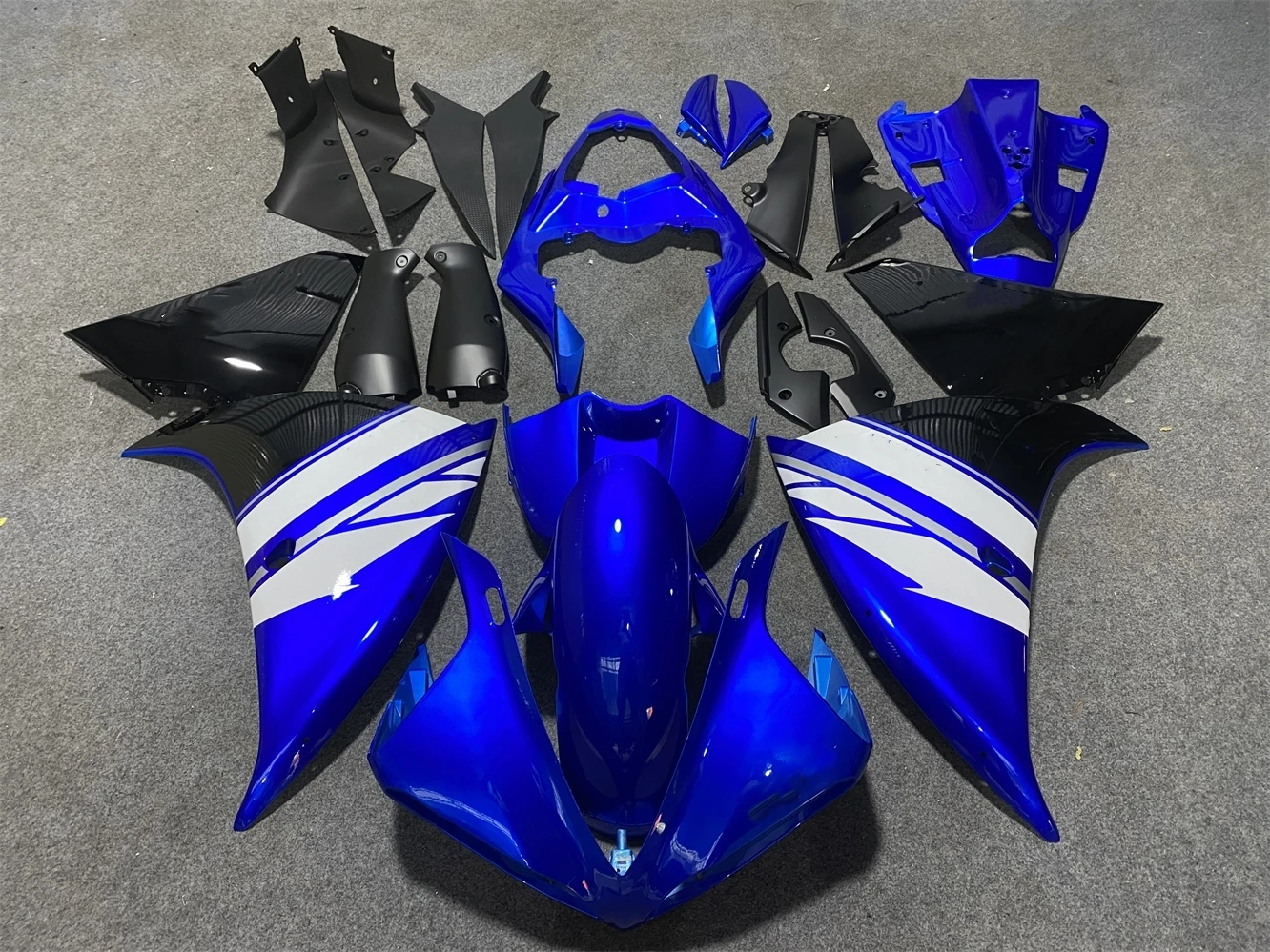 Motorcycle Fairing Kit fits Yamaha R1 2009 2010 2011 2012 2013 2014 Fairing Blue, black motorcycle housing