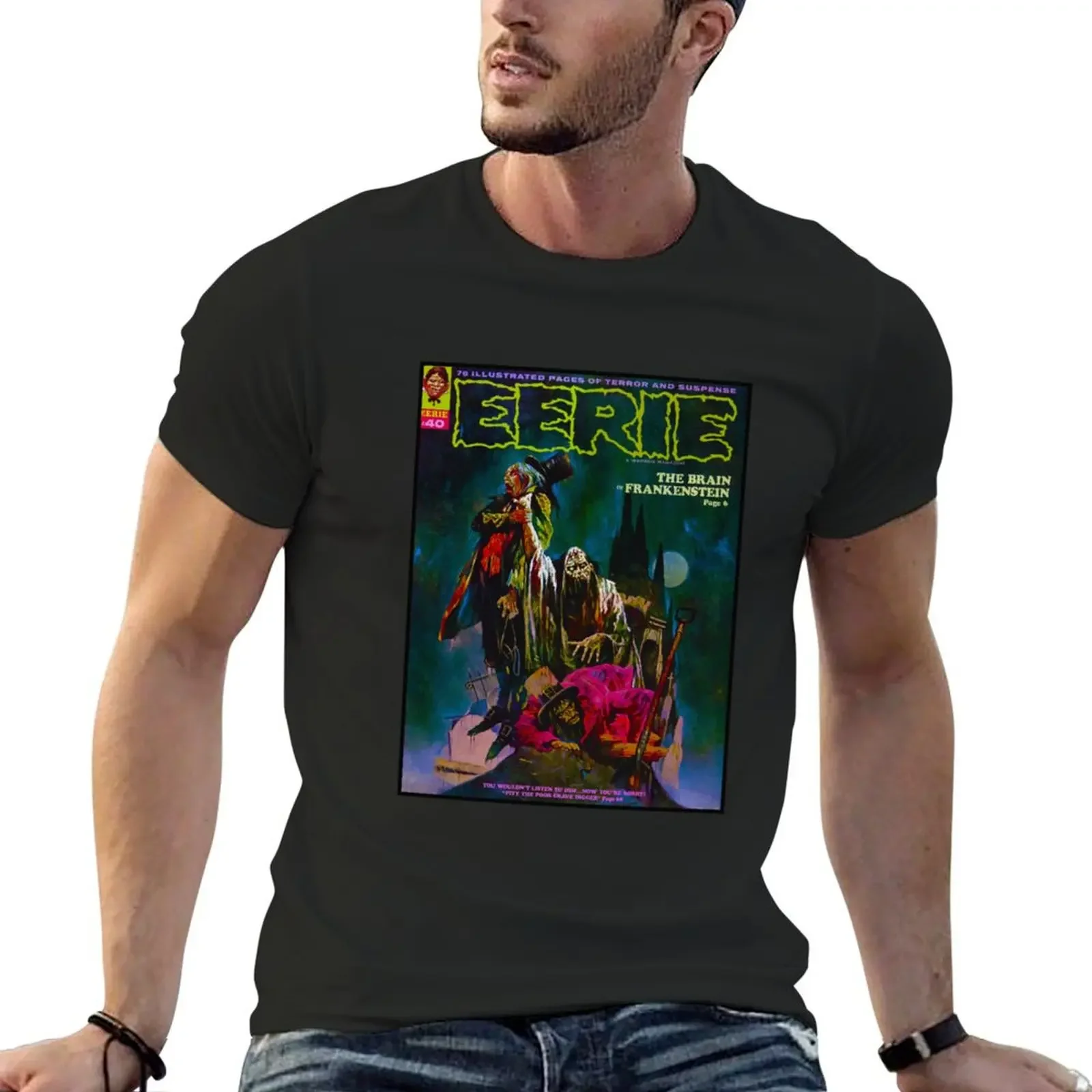 YOU KNOW IT! ANOTHER FANTASTIC VINTAGE EERIE #40 MAGAZINE COVER! T-Shirt summer top men t shirts