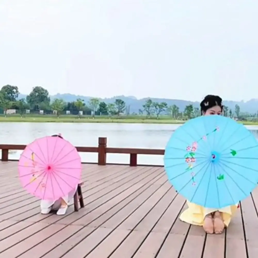Chinese Antique Style Oiled Paper Umbrella Silk 10 Colors Costumes Photography Umbrella Decorative Umbrella Dance Performance