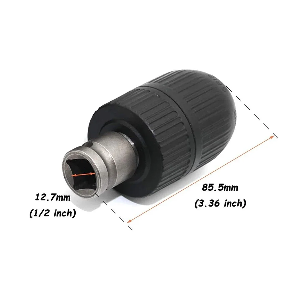 1/2 20UNF Drill Chuck 1/2 Chuck Adapter 2-13 Mm Capacity Keyless Chuck 2-13mm Clamp Range For Wrench Conversion