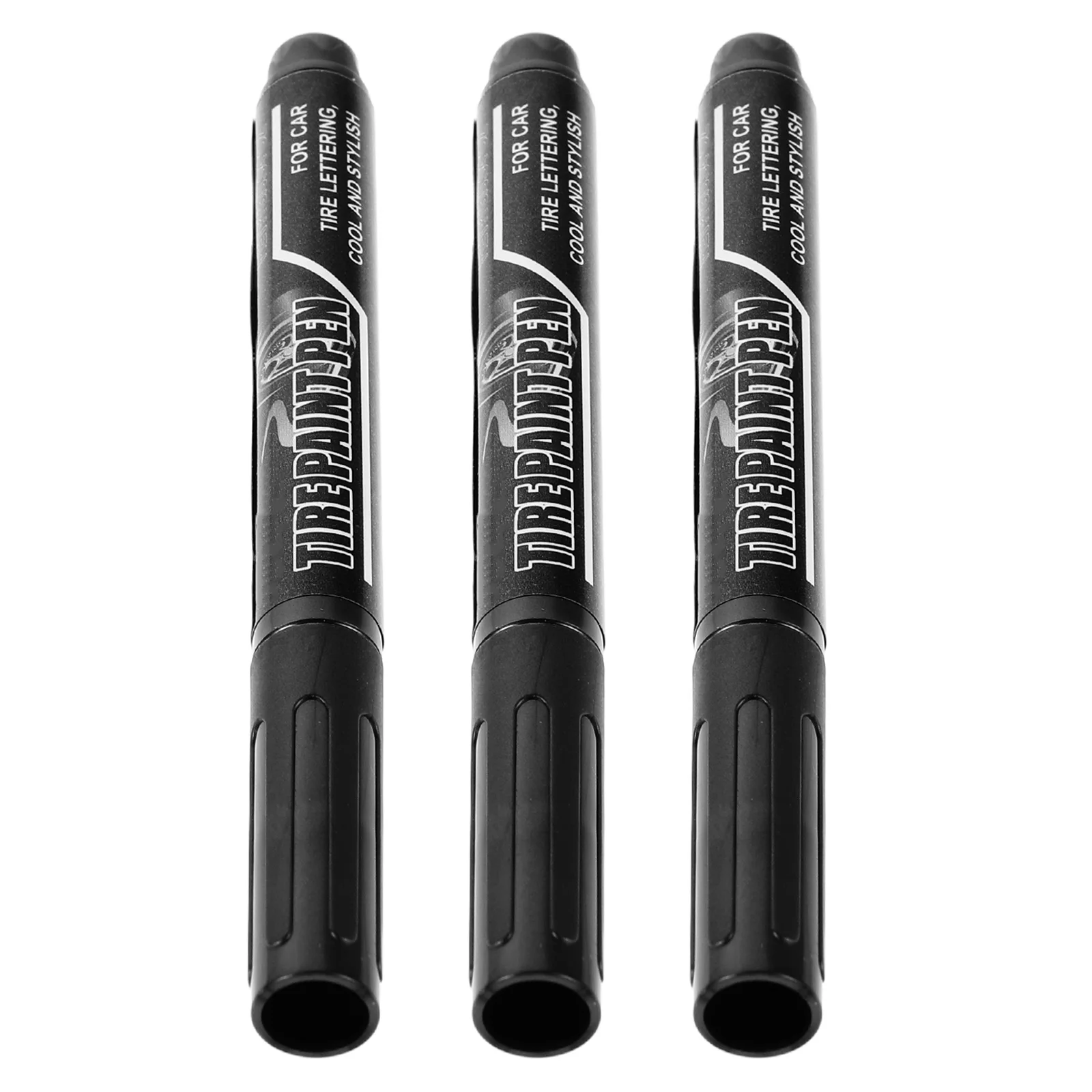 

3pcs Tire Paint Pen Car Tires Marker Long Lasting Color Creative Design Special Formula Easy Use Oil Based Pigments Portable
