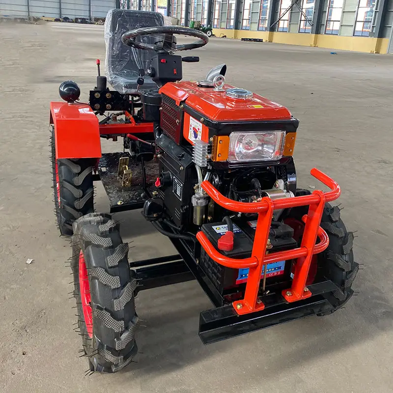 New Four-Wheel Drive Wheel Tractors Agricultural Rotary Tiller Multi-Function Micro Tiller New 4WD Ride Rotary Tiller