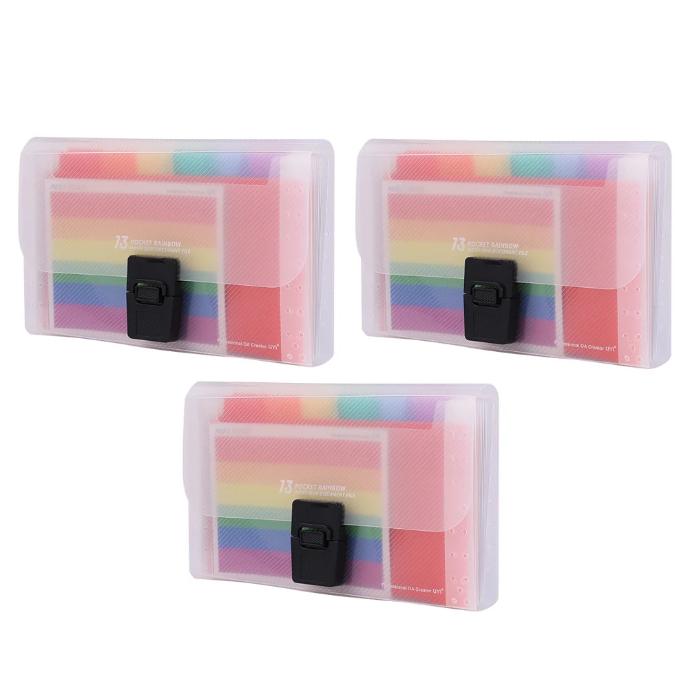 

3 шт. папка-аккордеон формата А6, 13 карманов, пластиковый кошелек для документов, портативный органайзер для квитанций, органайзер для чеков для деловых поездок, маленький