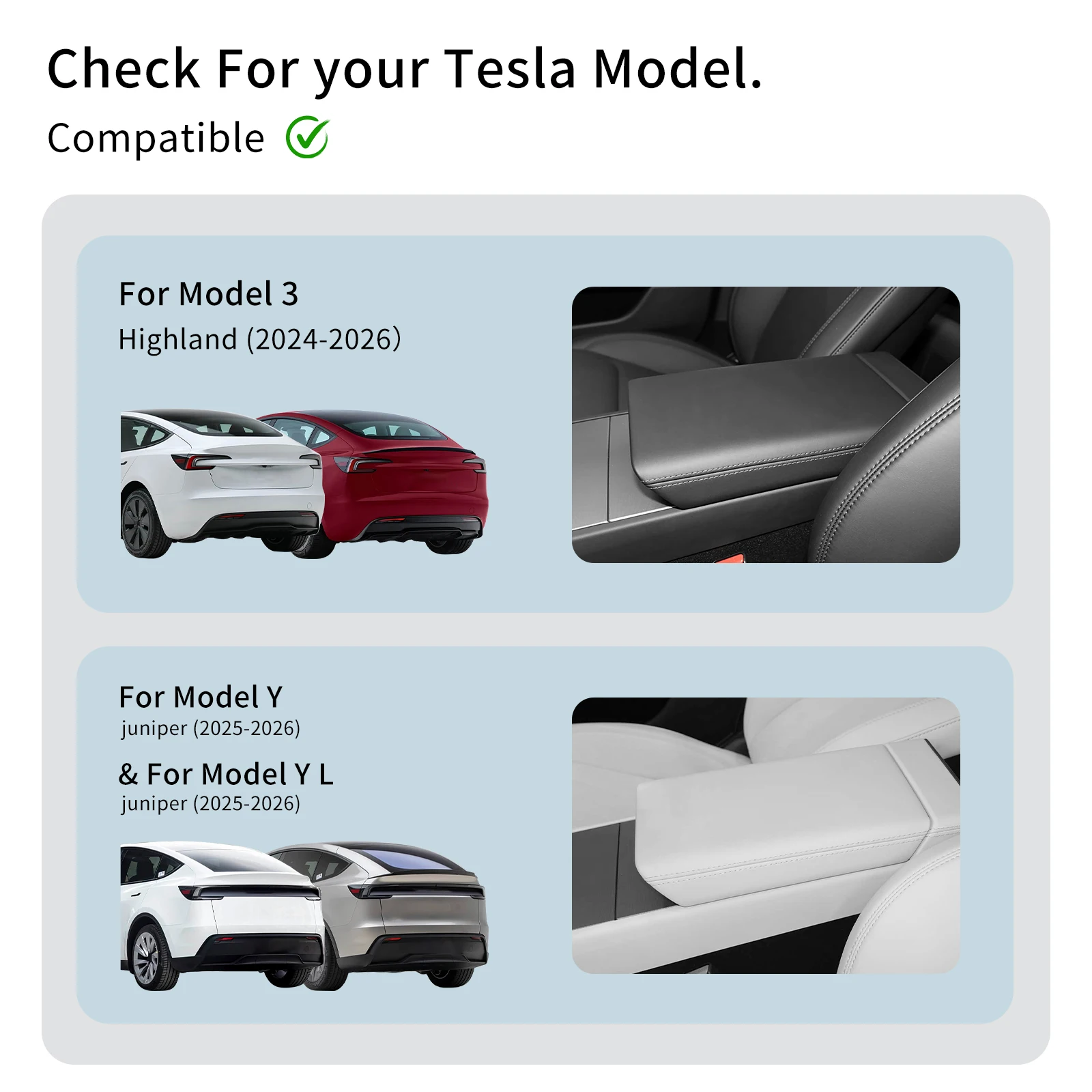 For Tesla Model 3 Highland Model Y Juniper Silicone Armrest Box Cover,  Center Console Arm Rest Protector Car Interior Accessory